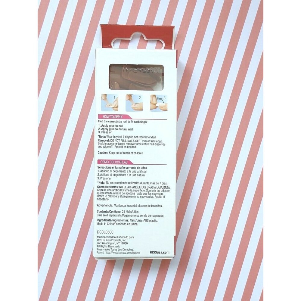 Kiss Press On Full Cover Nails - Ready to Wear Burnt Sienna - Almond - 24 Pieces - Picture 3 of 5